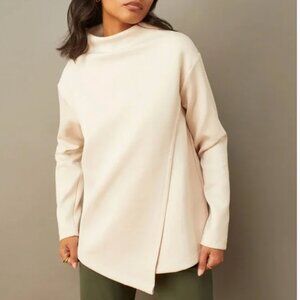 ADAY Cream Asymmetrical Women's Tunic